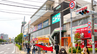 船橋市浜町・いいじま歯科・千葉街道方面に進みます