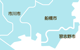 船橋市浜町・いいじま歯科・対象エリア